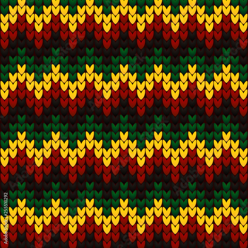 Multicolored knitted background. Vector illustration
