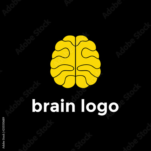 brain concept logo design vector