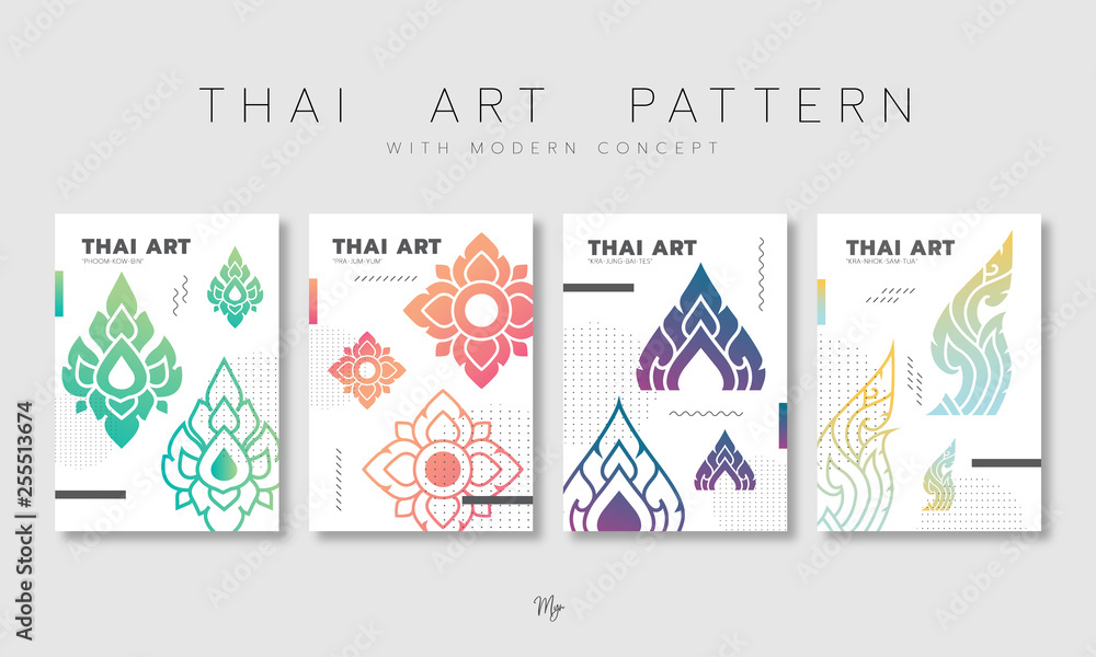 Set of Thai pattern
