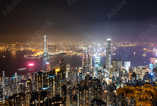 ヴィクトリア・ピークから眺める香港 夜景