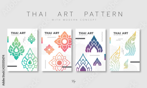 Set of Thai pattern photo