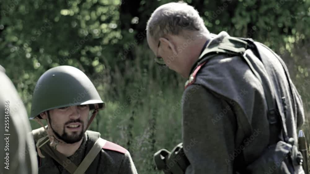 Talking Soldiers in a camp Talking Soldiers in a camp