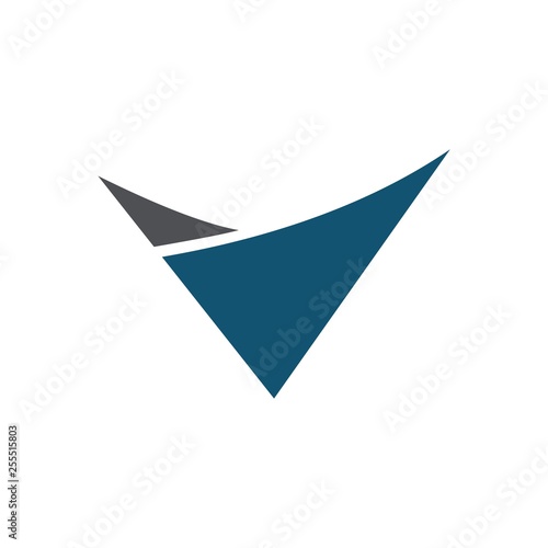 V initials logo abstract - Vector