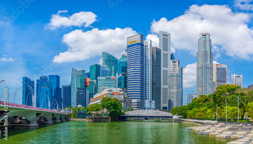 View at Singapore City Skyline © Netfalls