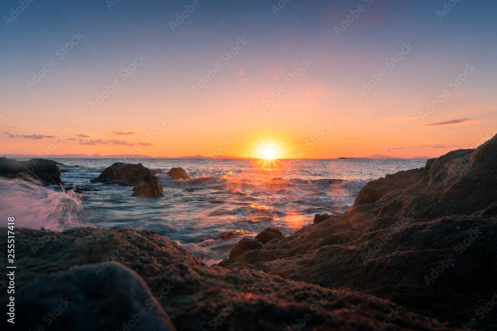 beauty summer sunset at the sea