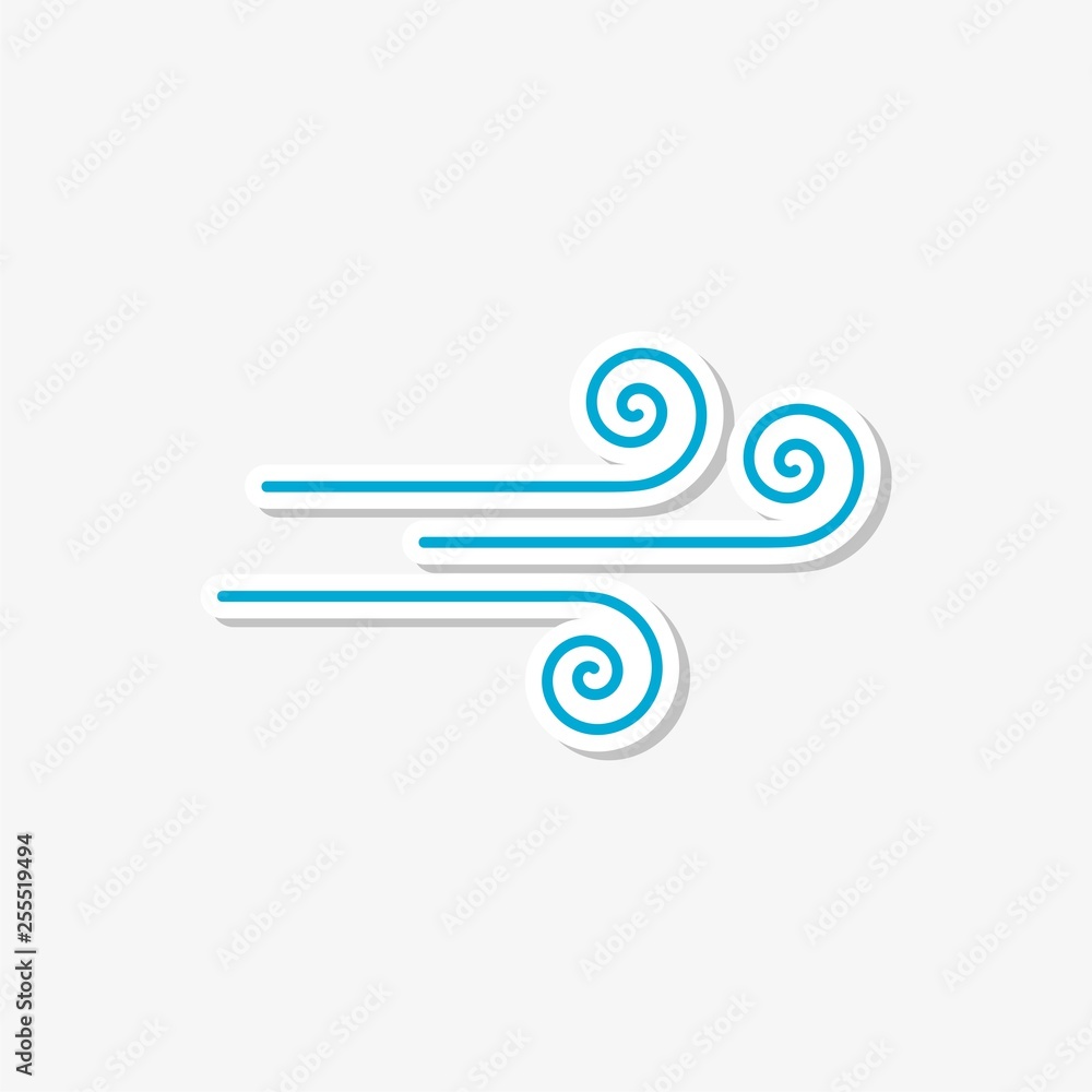 Wind icon nature, wave flowing, cool weather Wind icon nature, wave flowing, cool weather