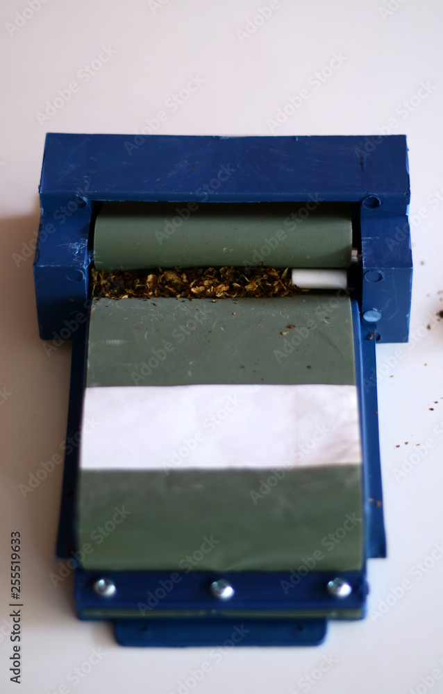 Manual Cigarette Rolling Machines, tobacco, paper and filter. Ready to
