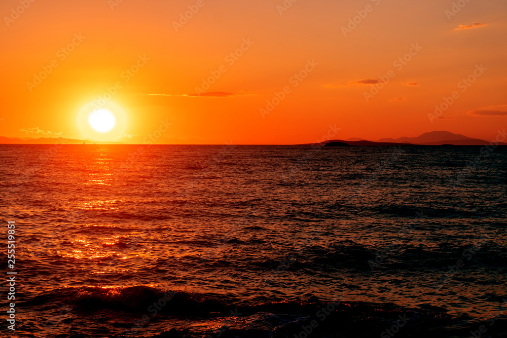 beauty summer sunset at the sea