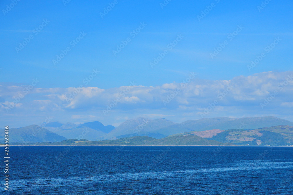 Scotland mountains from the sea