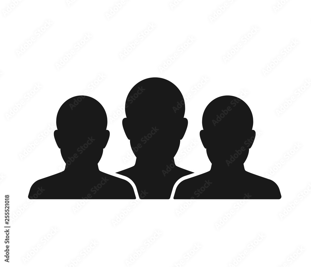Group of people line icon vector Group of people line icon vector