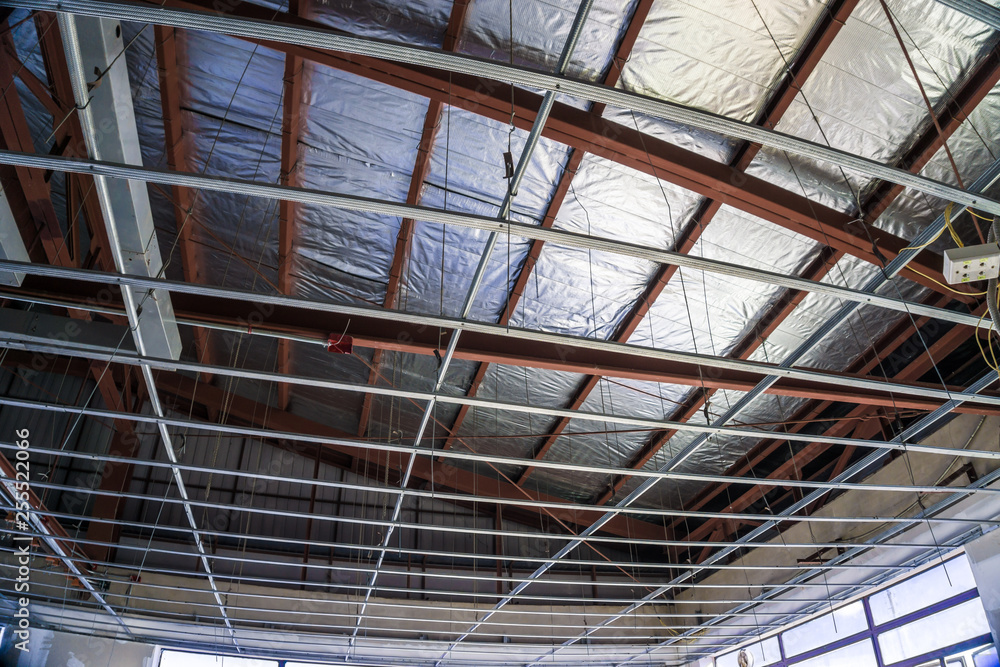 Renovate building new house with frame of suspended ceiling Renovate building new house with frame of suspended ceiling