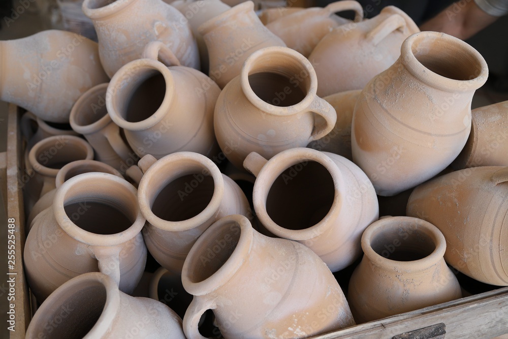 handmade pottery and jugs.kayseri/turkey handmade pottery and jugs.kayseri/turkey