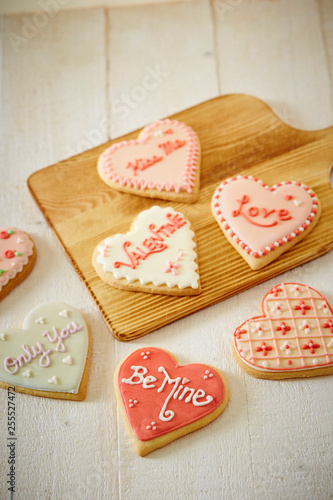 Heart shaped icing cookies