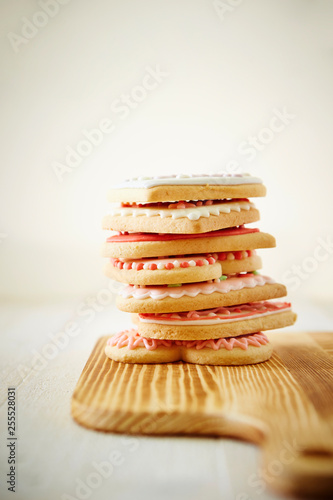 Heart shaped icing cookies