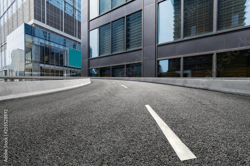 Wallpaper Mural empty highway with cityscape of chengdu,China Torontodigital.ca
