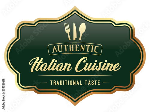 Italian Cuisine Label