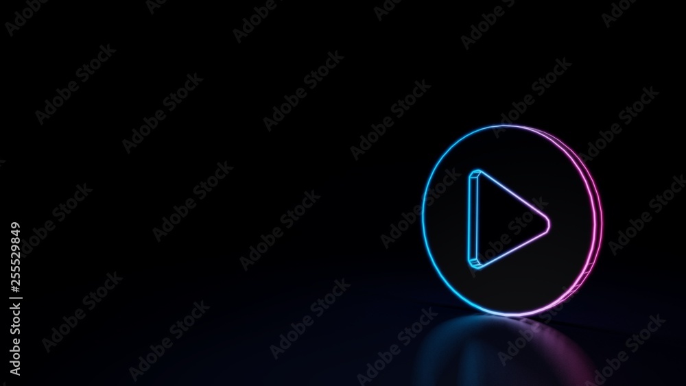 3d icon of play symbol 3d icon of play symbol