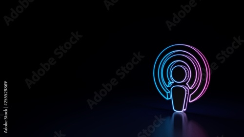 3d icon of podcast