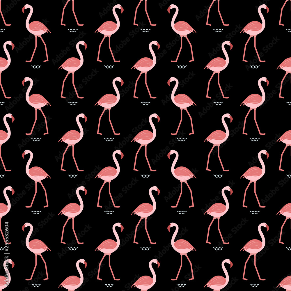Seamless pattern with flamingo. Seamless pattern with flamingo.