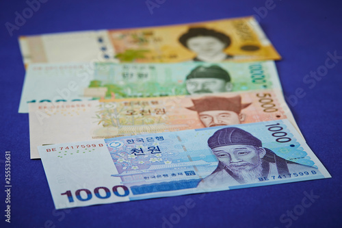 Korean won banknotes