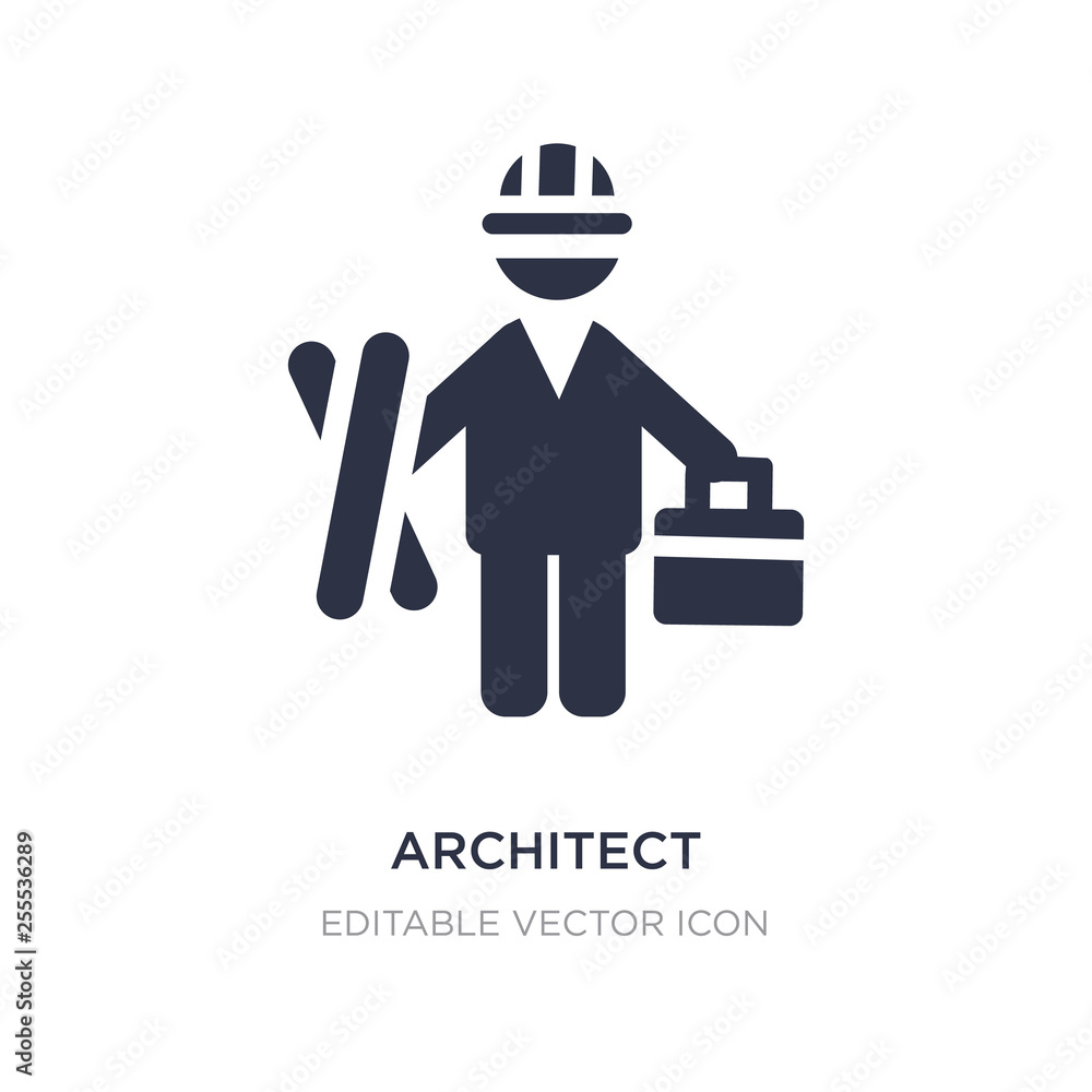 architect icon on white background. Simple element illustration from People concept. architect icon on white background. Simple element illustration from People concept.