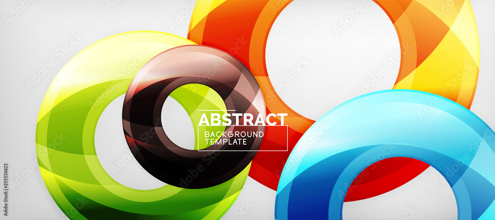 Glossy circles geometric background Glossy circles geometric background
