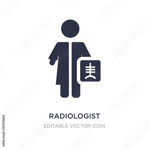 radiologist working icon on white background. Simple element illustration from People concept.
