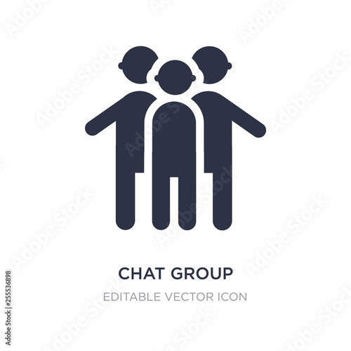chat group icon on white background. Simple element illustration from People concept.