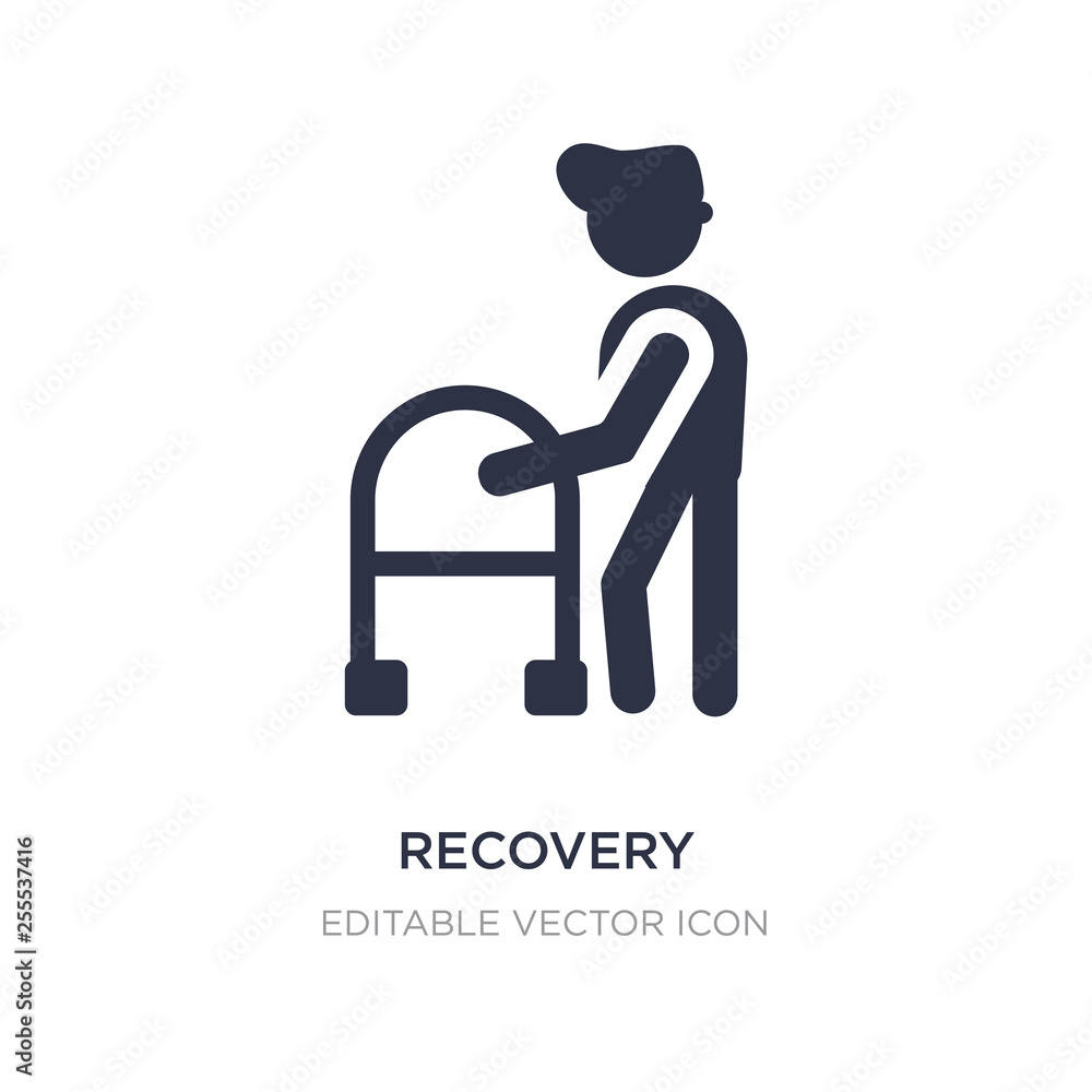 recovery icon on white background. Simple element illustration from People concept.