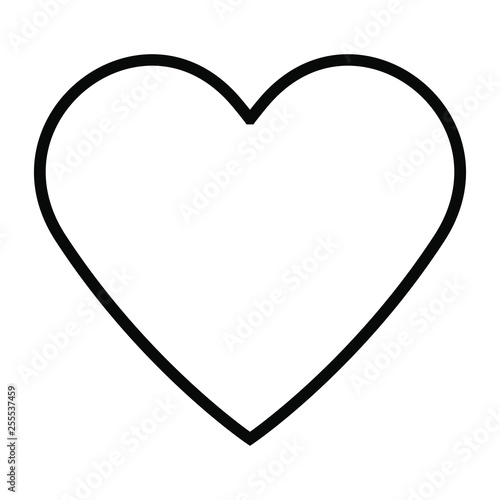 Linear heart icon isolated on white background. Heart icon vector.