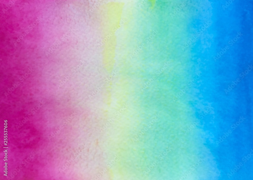Hand drawn watercolor illustration colorful gradient background