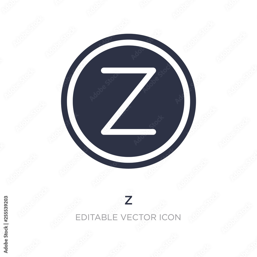 z icon on white background. Simple element illustration from Shapes concept. z icon on white background. Simple element illustration from Shapes concept.