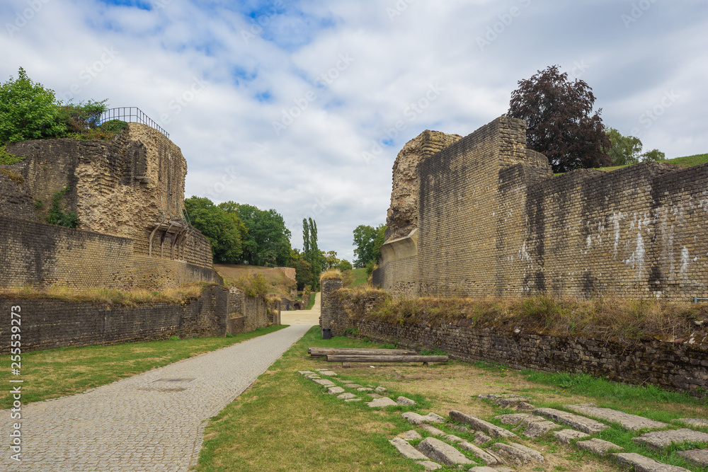 Coming into the roman amphitheater in Trier