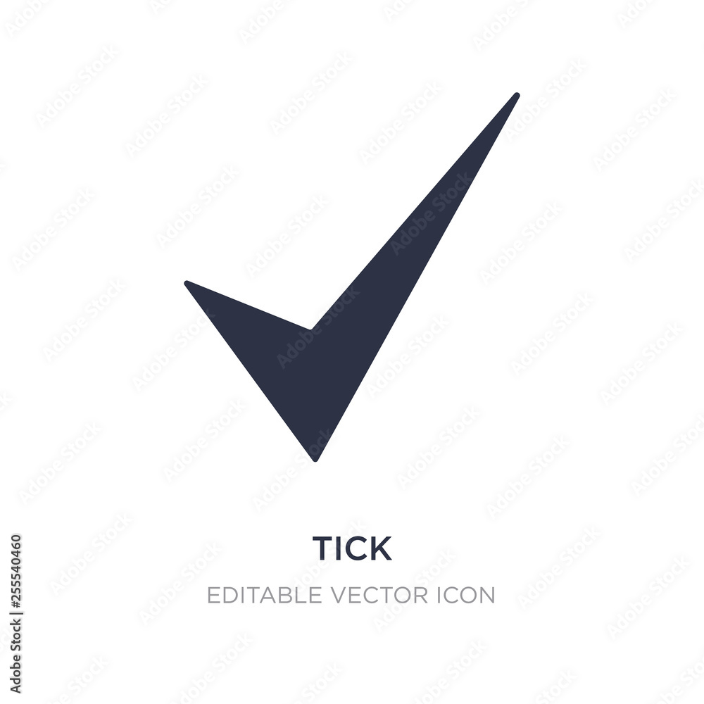 tick icon on white background. Simple element illustration from Signs concept. tick icon on white background. Simple element illustration from Signs concept.