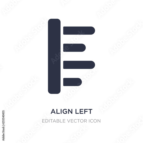 align left icon on white background. Simple element illustration from Signs concept.