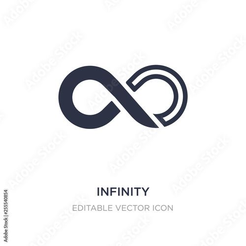 infinity icon on white background. Simple element illustration from Signs concept.