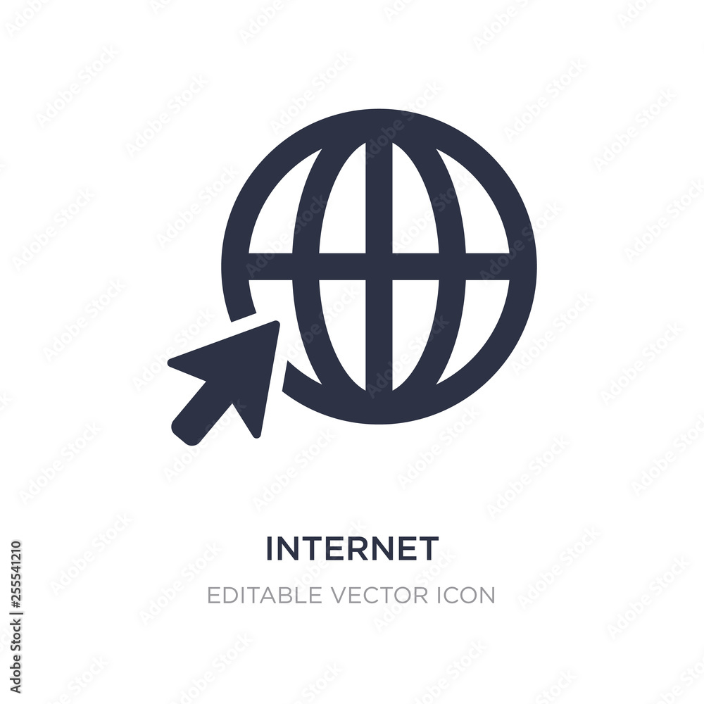 internet icon on white background. Simple element illustration from Signs concept.