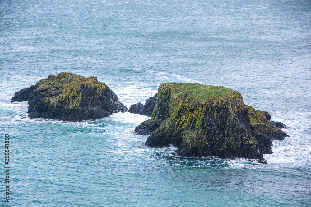 Green Rocks in the sea