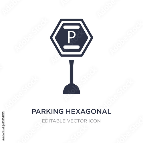 parking hexagonal icon on white background. Simple element illustration from Signs concept. © zaurrahimov