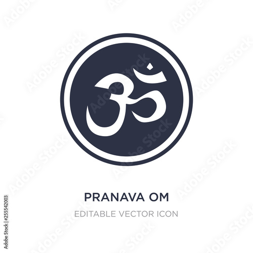 pranava om icon on white background. Simple element illustration from Signs concept.