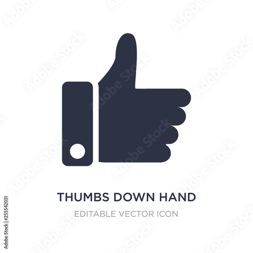 thumbs down hand icon on white background. Simple element illustration from Signs concept.