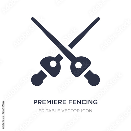 premiere fencing icon on white background. Simple element illustration from Signs concept.
