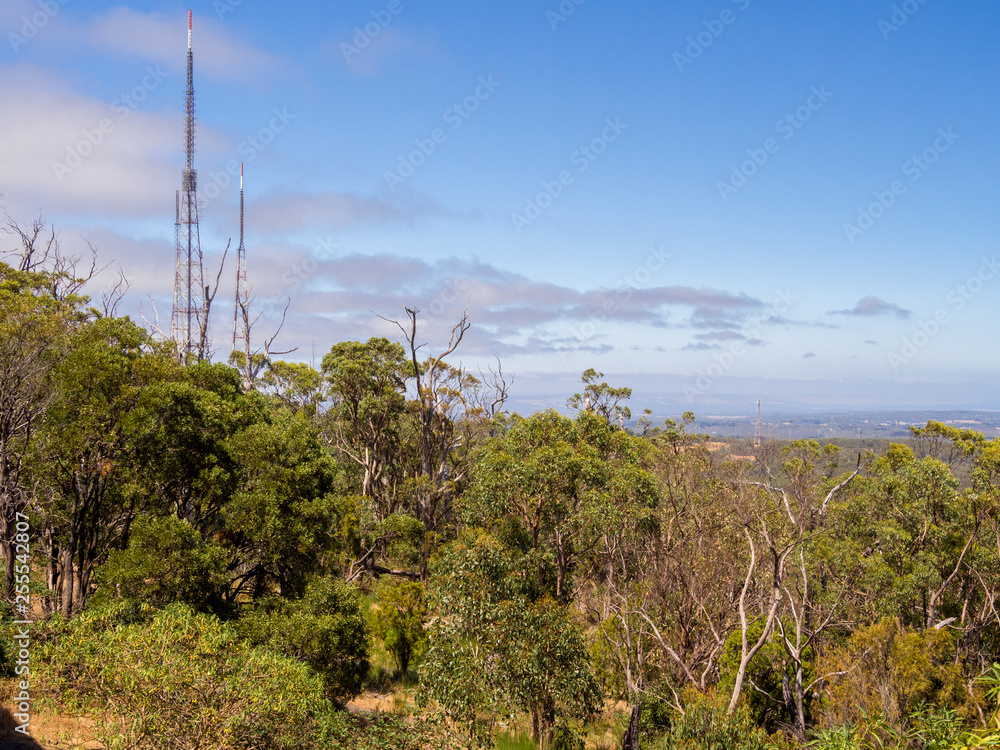Telephone and television mast at Mount Lofty, Cleland, South Australia