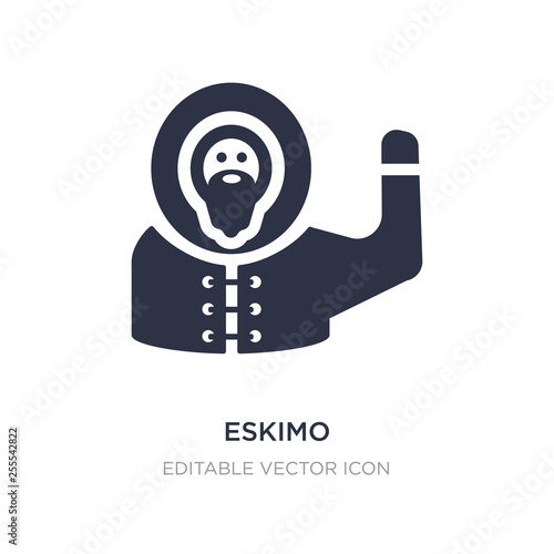 eskimo icon on white background. Simple element illustration from Smileys concept.