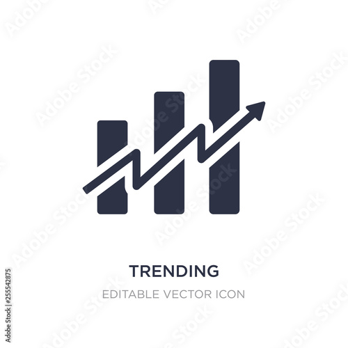 trending icon on white background. Simple element illustration from Social media marketing concept.