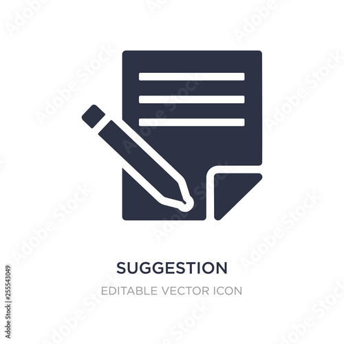 suggestion icon on white background. Simple element illustration from Social media marketing concept.