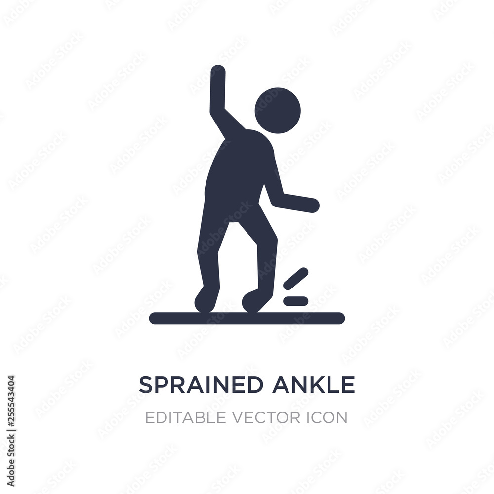 sprained ankle icon on white background. Simple element illustration from Sports concept.
