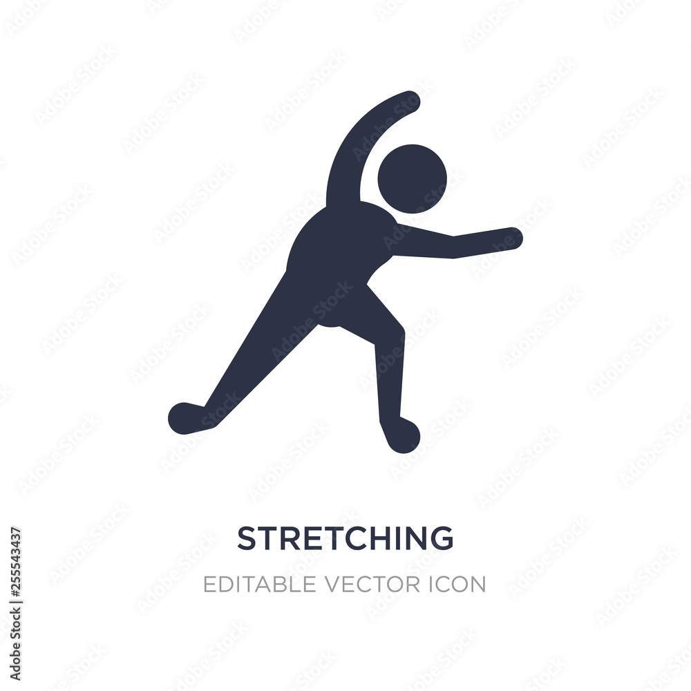 stretching icon on white background. Simple element illustration from Sports concept.