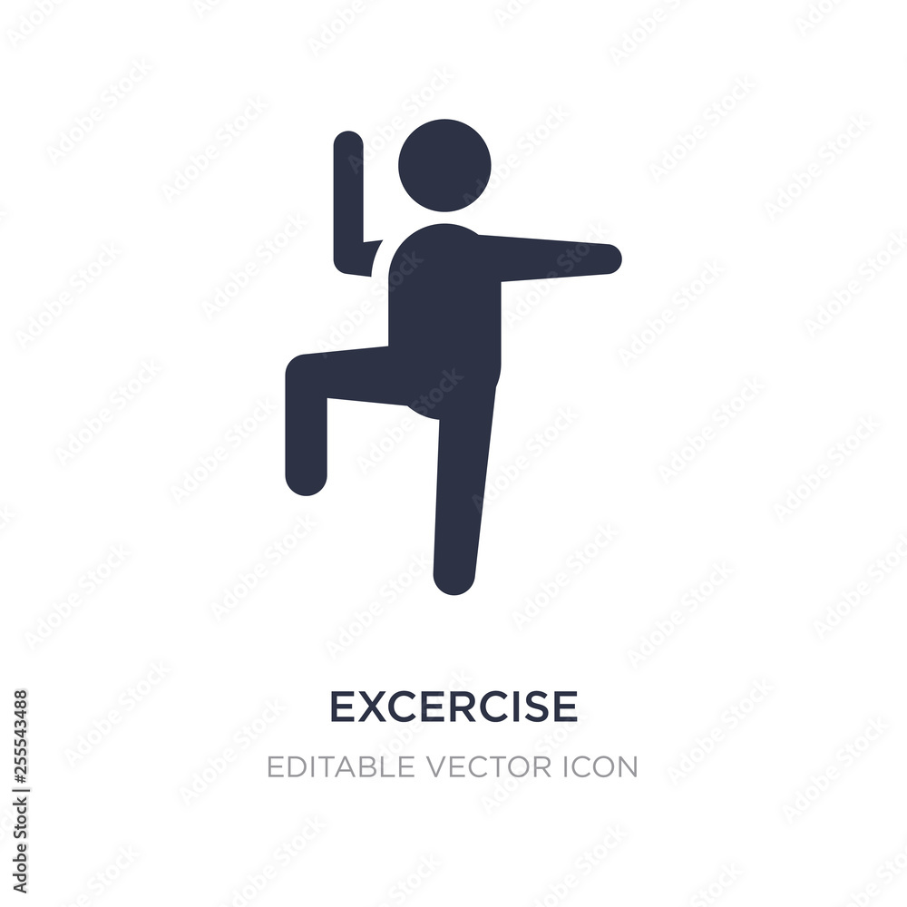 excercise icon on white background. Simple element illustration from Sports concept. excercise icon on white background. Simple element illustration from Sports concept.