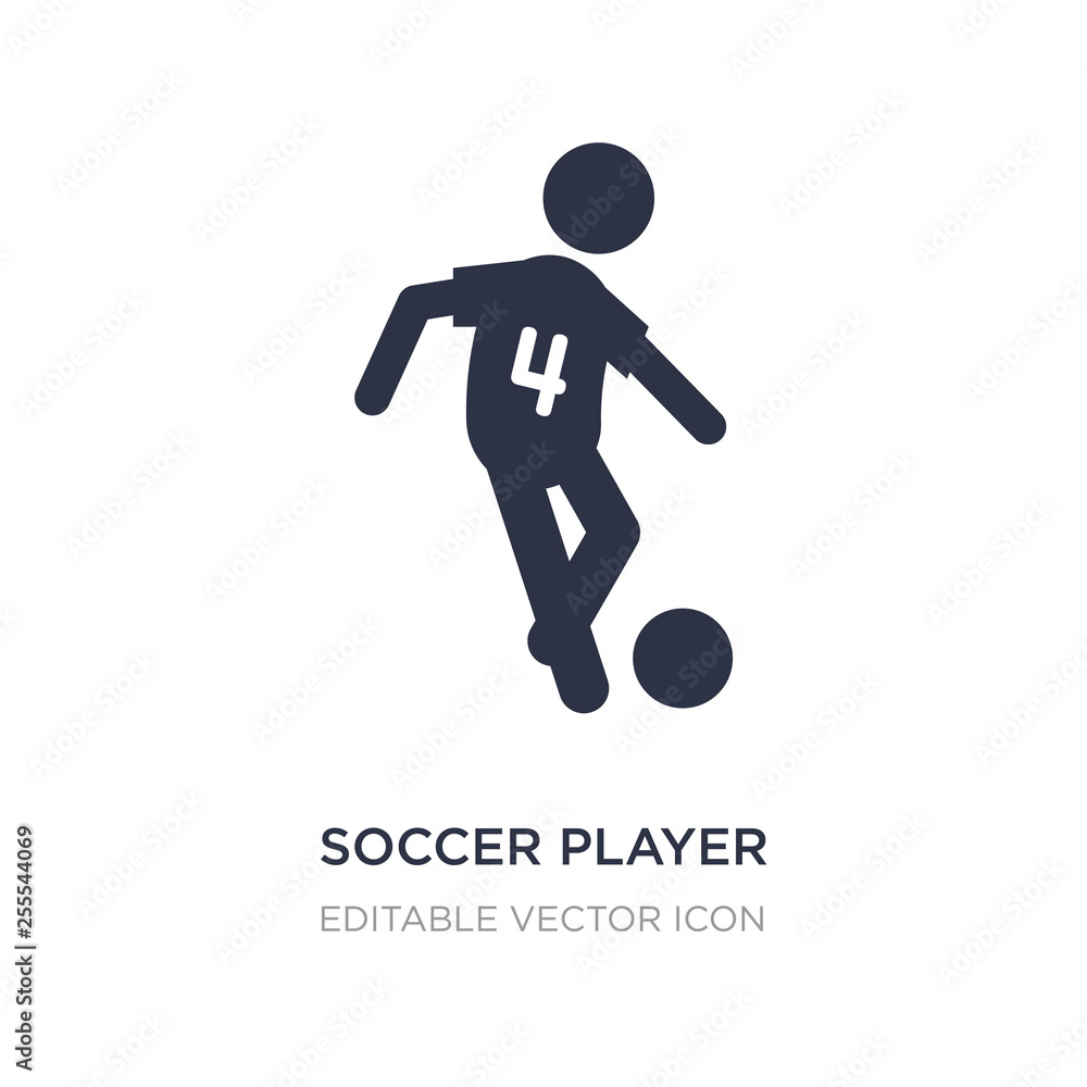 soccer player number four icon on white background. Simple element illustration from Sports concept. soccer player number four icon on white background. Simple element illustration from Sports concept.